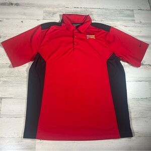 Nike Golf Men’s Sonic Performance Polo Shirt Red Black Size Large Fast Food
